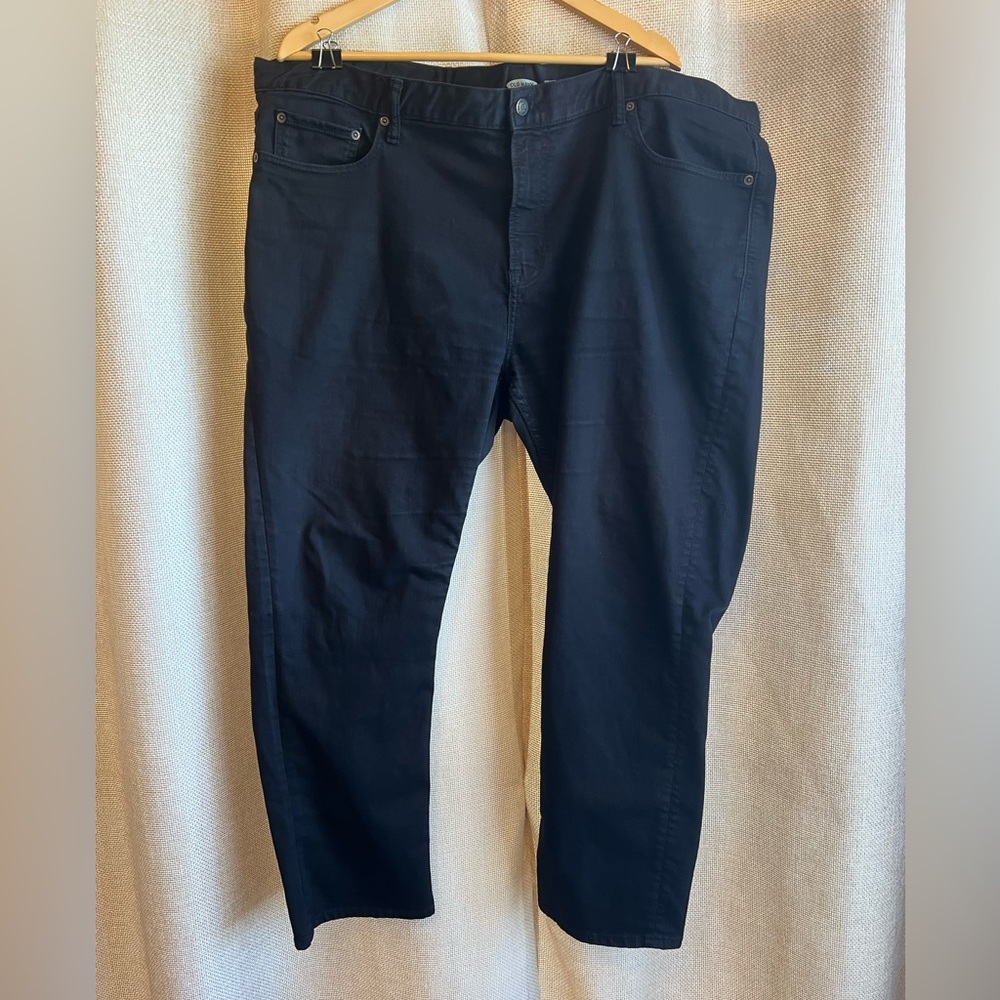 Old Navy, black jeans, built in flex, straight leg, 44x30